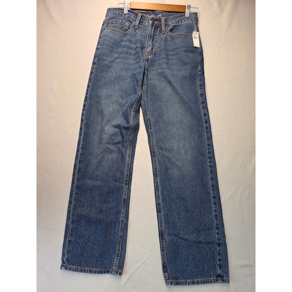 Old Navy Loose Fit Jeans Mens 28x30 Medium Wash Blue Denim 393969-01-1